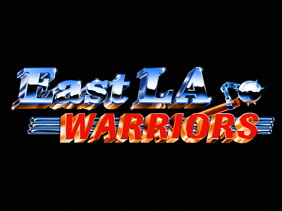 East LA Warriors 80s chrome design logo retro