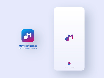 Movie Ringtones application ui design app design application icon movie ringtone ui