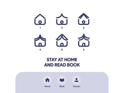Freebies Stay at home and read book logo design
