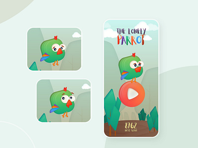 Lonely Parrot game design game game art game design ui