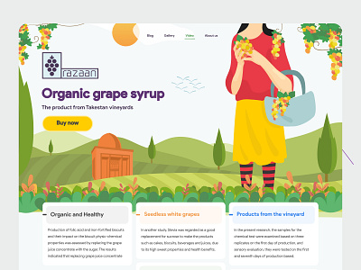 Razaan Landing page UI and UX design