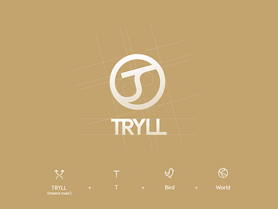 TRYLL logo design