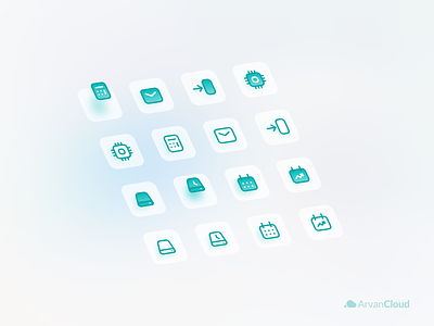 Arvan Cloud's icons fill and liner - Part 1 arvan icon icons iran tehran ui ux