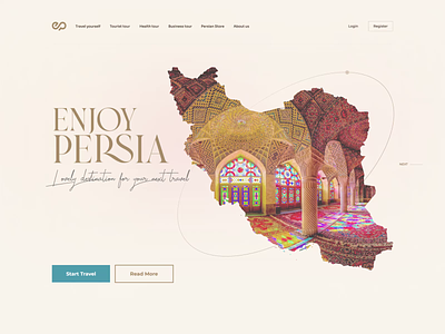 Enjoyy Persia Animated homepage animation motion graphics persia tourism travel ui