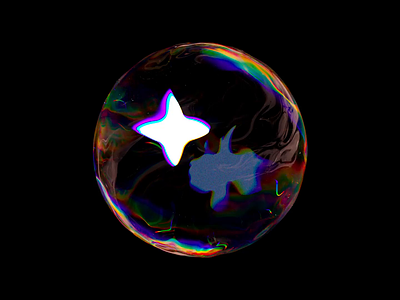 Star into a bubble ( animated ) 3d animation bubble star trend ui ux web