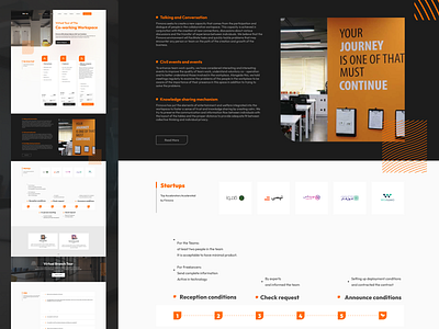 Finnova Co-working Workspace webdesign brutal coworking iran landing orange tehran trend ui ux web webdesign workspace