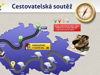 Traveler contest compass czech republic map travel
