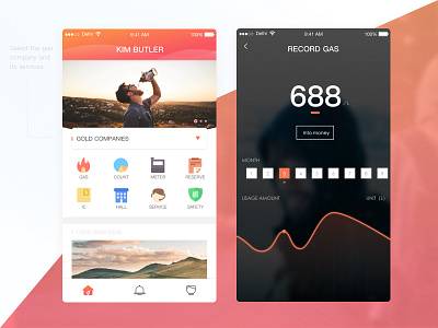 Kim Butler app orange ui