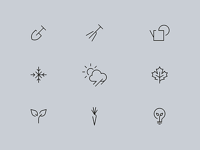 Gardening icons