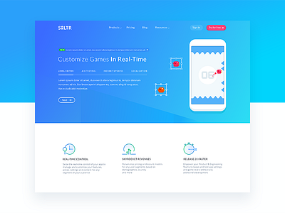 Main features of Saltr home page app design flat icon illustration logo type typography ui ux web