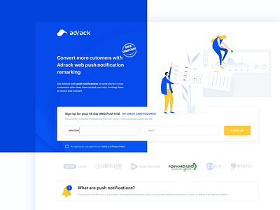 Adrack - Landing Page