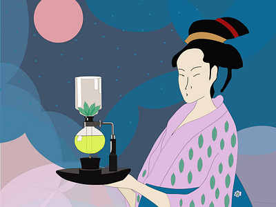 Tea ceremony illustration