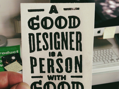 Good Design good ink print thick lines type
