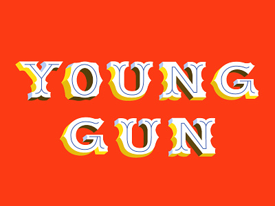Young Gun gun lettering type western young
