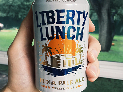 Liberty Lunch austin beer craft beer illustration music type wood cut