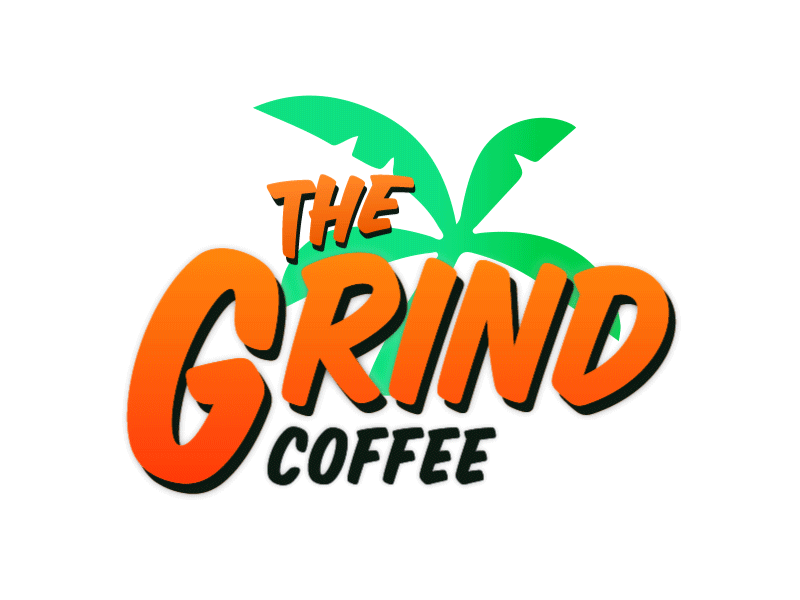 Thirty Logos - 02 The Grind animated challenge coffee design logo motion palm thirtylogos tree typo typography