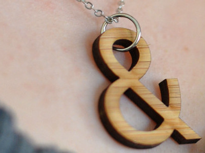 "The Modern" Bamboo Ampersand ampersand and bamboo design eco jewelry laser modern product renewable wood