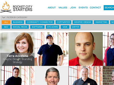 Rocket City Starters Community Site UX