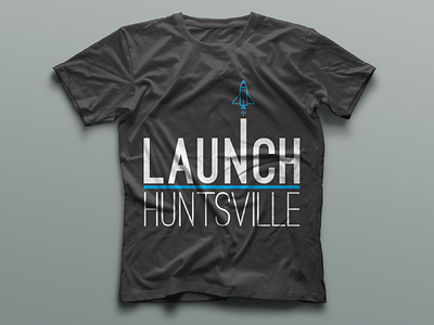 No'Ala Magazine - Launch Huntsville Shirt bold clean editorial hometown linear local logo magazine modern rebrand rocket shirt