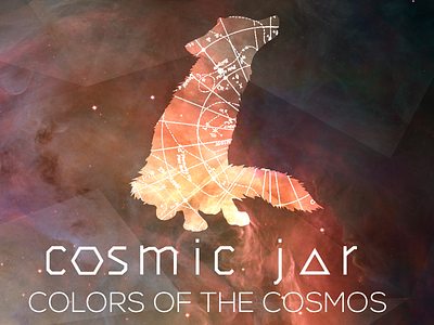 Cosmic Jar 3 animal brand branding cosmetics cosmic fox galaxy jar logo space stars triangle