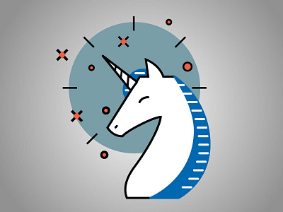 Believe In The User Icon brand branding icon iconographic illustration magic magical unicorn user ux