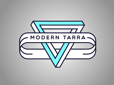 Modern Tarra Blog Header aqua banner blog branding designer logo minimal penrose triangle personal personal brand selective tri