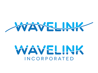 Process shot for Wavelink Inc branding contract government logo wave wave length wavelength