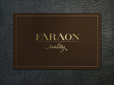 Faraon reality business card logo