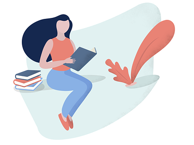 Reading time app branding character clean design fashion flat identity illustration illustration art illustration challenge illustrator ios minimal trend ui ux vector web website