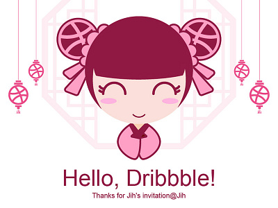 Hello,Dribbble! japanese illustrations product design uiweb designer user interface