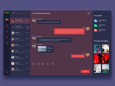 Chat interface app design illustration ui