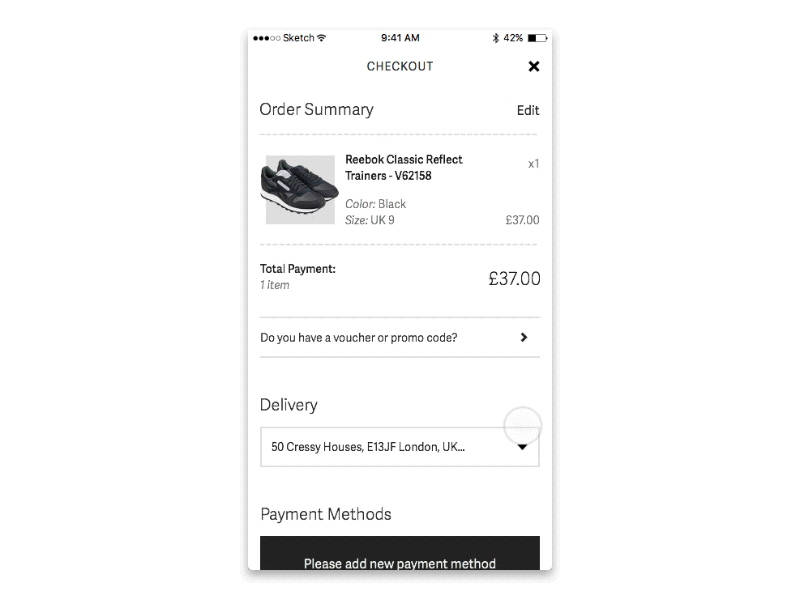Daily UI #002 - Credit Card Checkout adelle sans checkout credit card daily ui 002 ios minimalist principle