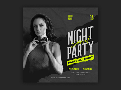 Event Flyer Post ads ads banner banner branding corporate corporate deisgn facebook post flyer design illustration instagram post night party night party flyer party flyer party flyer design party poster poster poster design social media post social media template template