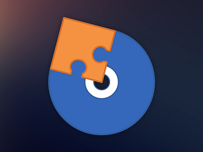 Logo revamping cd flat illustrator logo minimal puzzle revamping