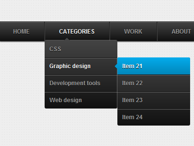CSS3 dropdown menu
