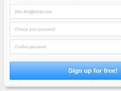 CSS3 Signup Form css3 html5