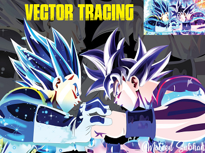 VECTOR TRACING anime cartoon graphic design illustration illustrator mascot vector vector tracing