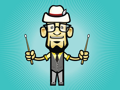 Musician of "PUERTO CANDELARIA" art cartoon charactedesign character design icon illustration music art musician person puertocandelaria singer vector