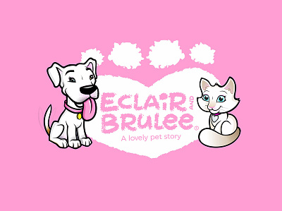 Eclair & Brulee animation art cartoon cartoons cat cats charactedesign character design dog dogs icon illustration illustrations logo pets tasconpublicidad vector