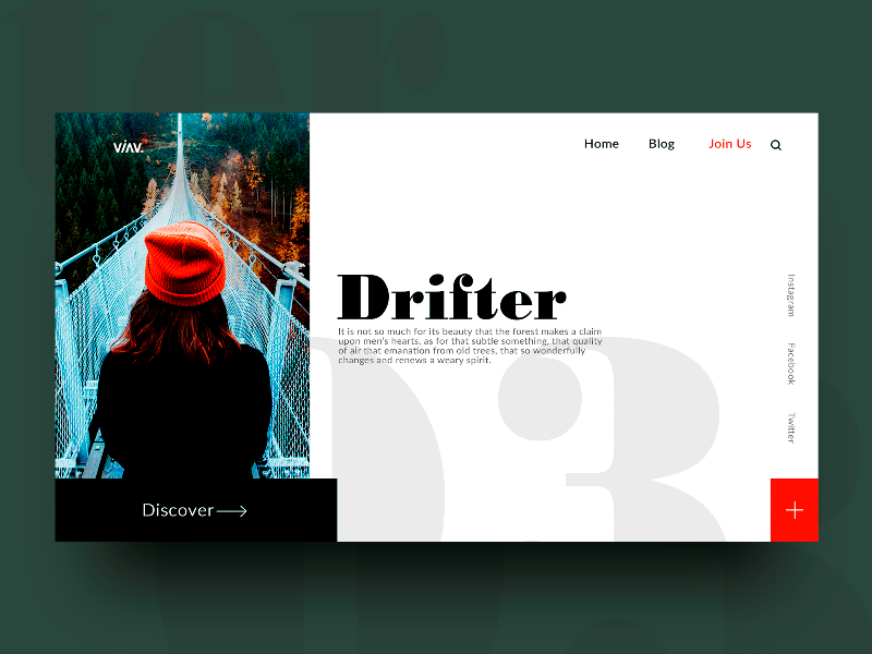 Run and Dream web design photography nature interface typography mondrianizm clean minimal landing ui ux