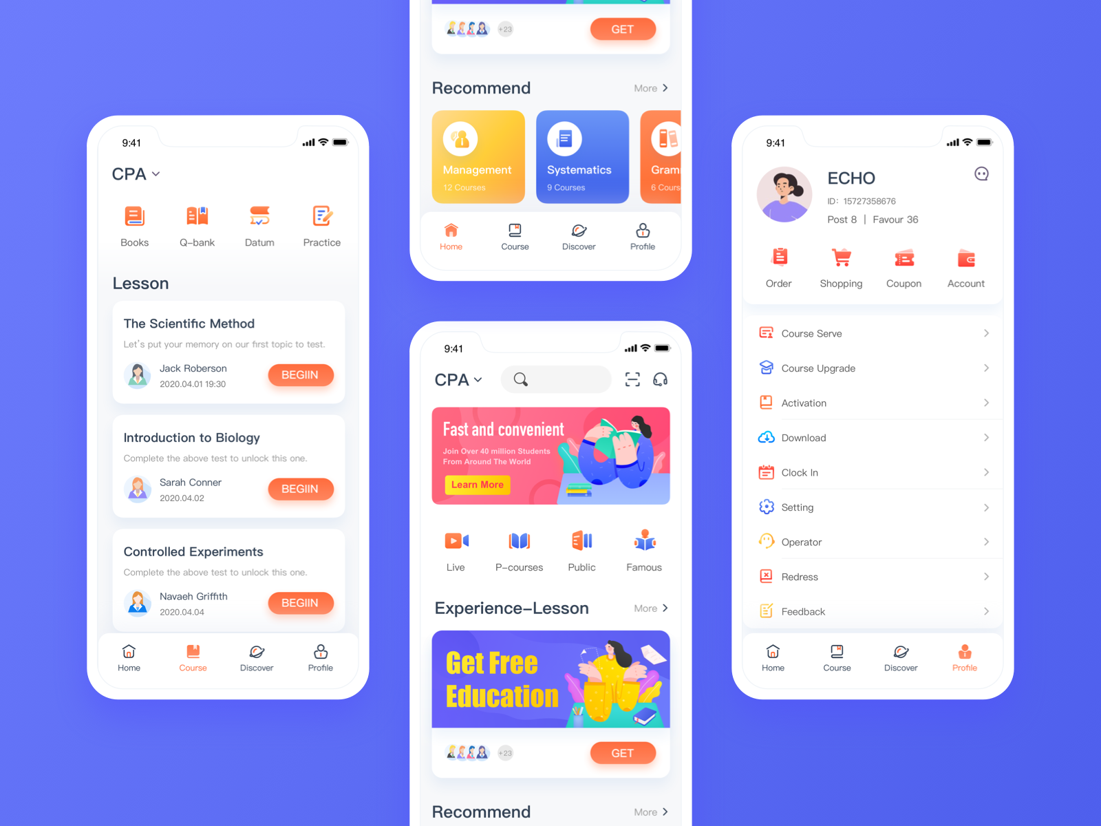 Education App Design By Echo On Dribbble