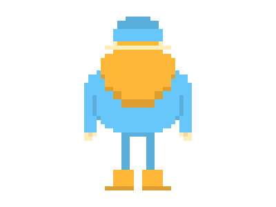 Burly Man 8 bit beard character design illustration man pixel pixel art