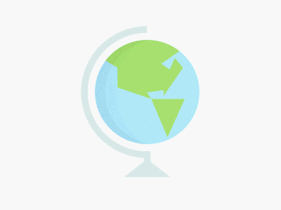 Spinning Globe [GIF] by Brooke Condolora on Dribbble