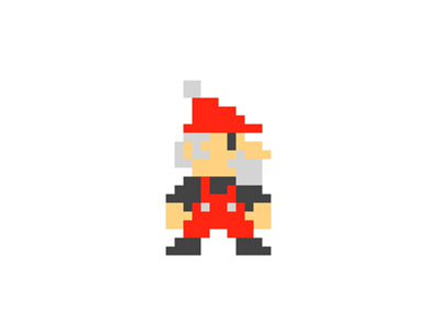 Super Santa 8 bit christmas mario pixel santa