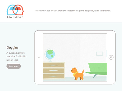 Brain&Brain Update ipad minimal reponsive web design website