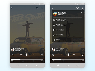 Daily UI challenge - Music player (Day 9) android app dailyui design digital digitaldesign droid mobile music app musicplayer sketchapp ui uidesign