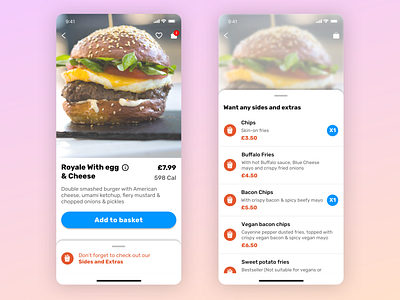 Food ordering - Dish page