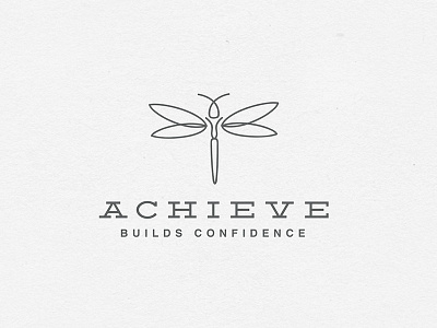 Achieve logo branding design dragonfly identity illustration logo