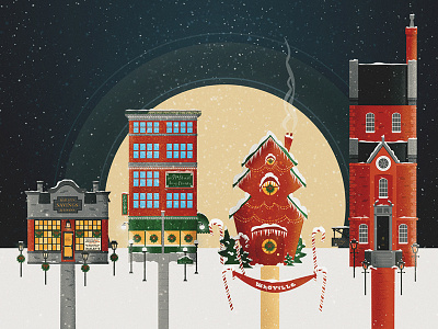 Christmas Classics brick carol christmas design house illustration postcard scrooge