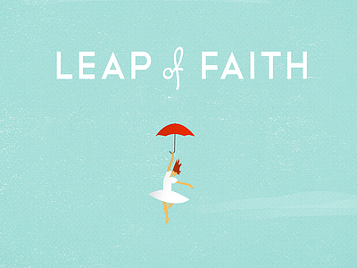 Leap ballerina design faith illustration leap umbrella